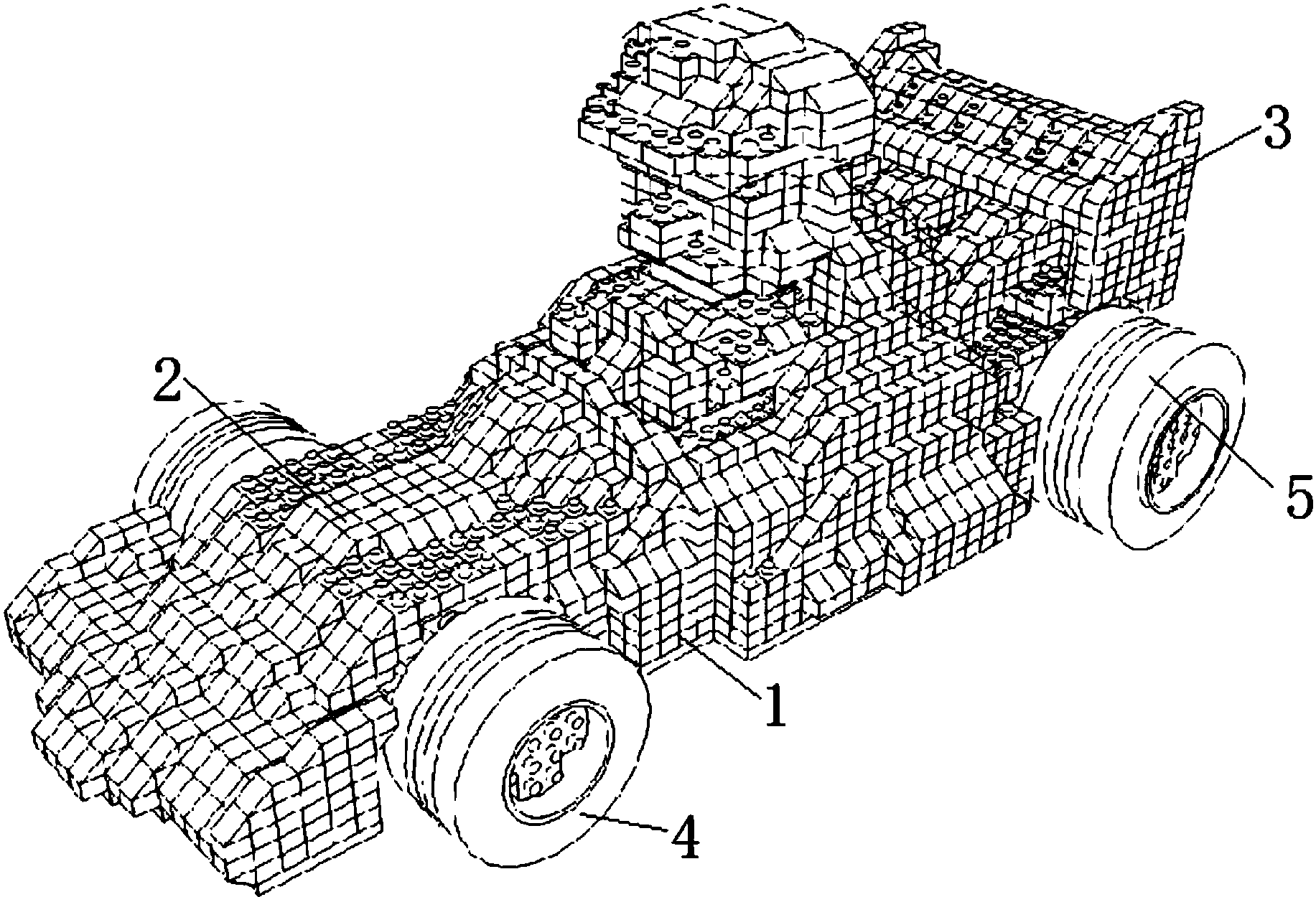 一种玩具积木车
