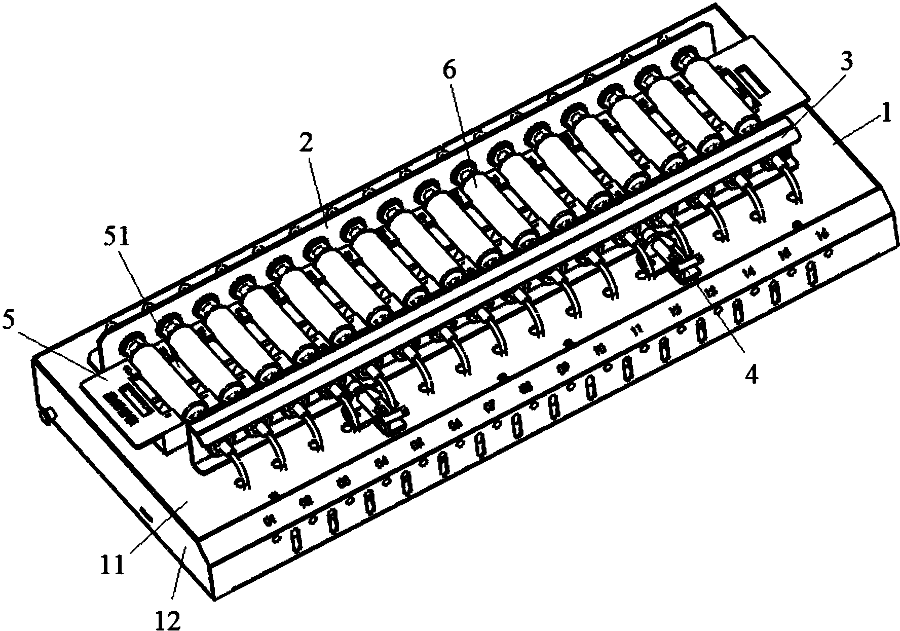 cn207542354u_一種用於鋰電池測試的托盤有效