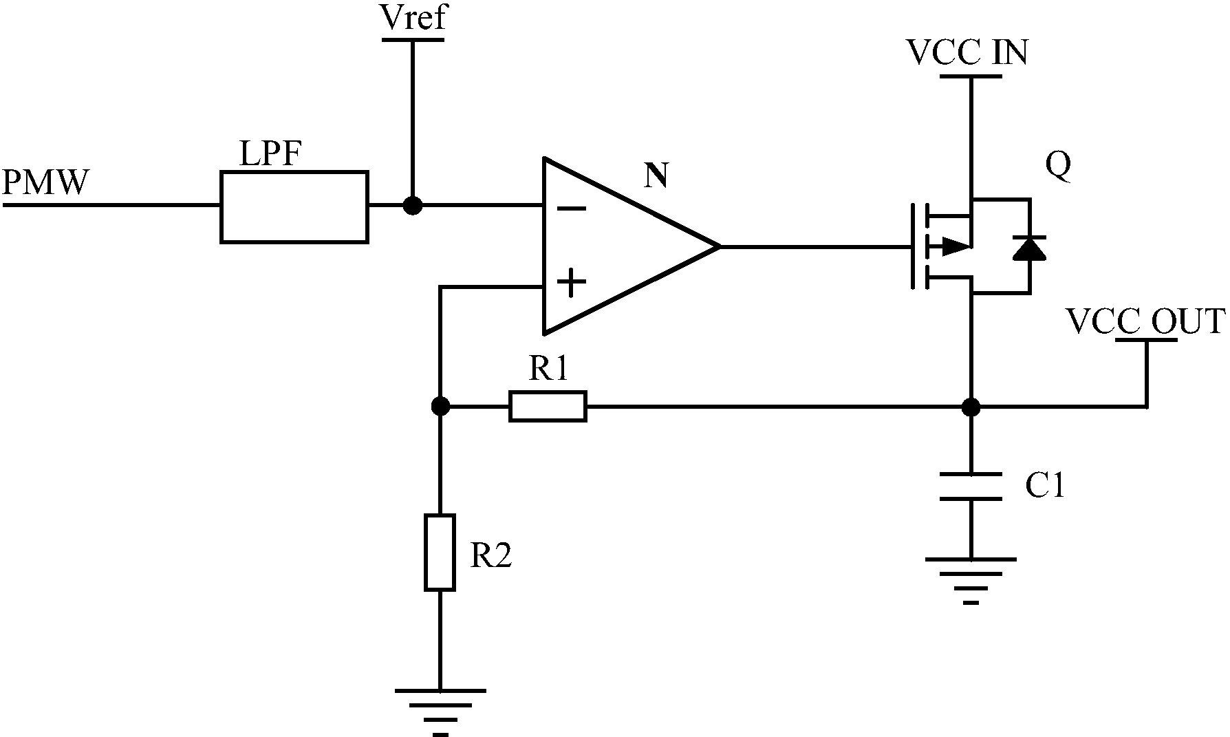 一种简易降压型程控电源电路