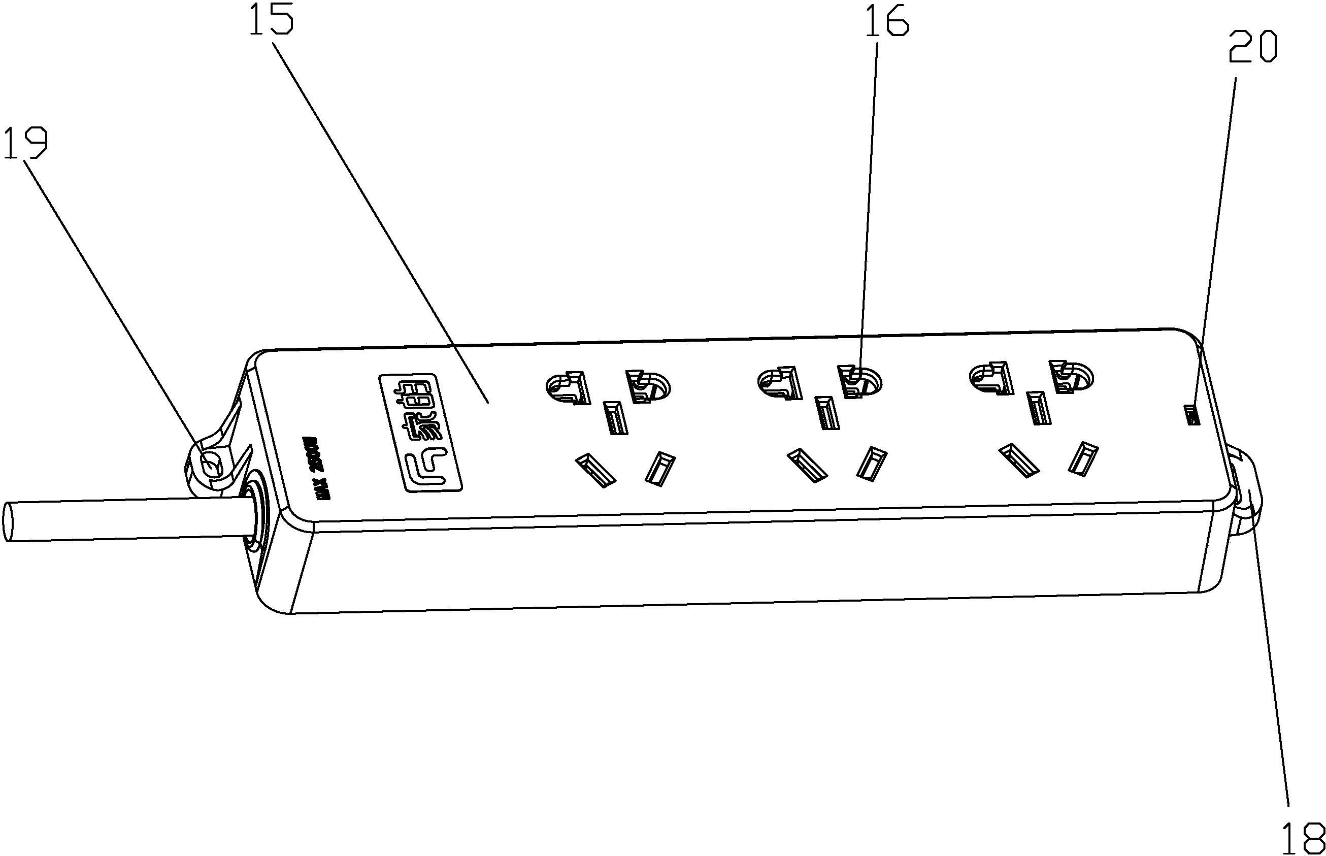一种接线端子结构及可接线的排插