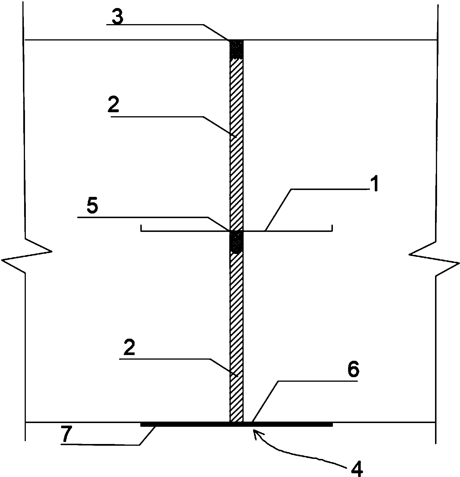 cn207582517u_一种用于大体积混凝土的止水铜片防水结构有效