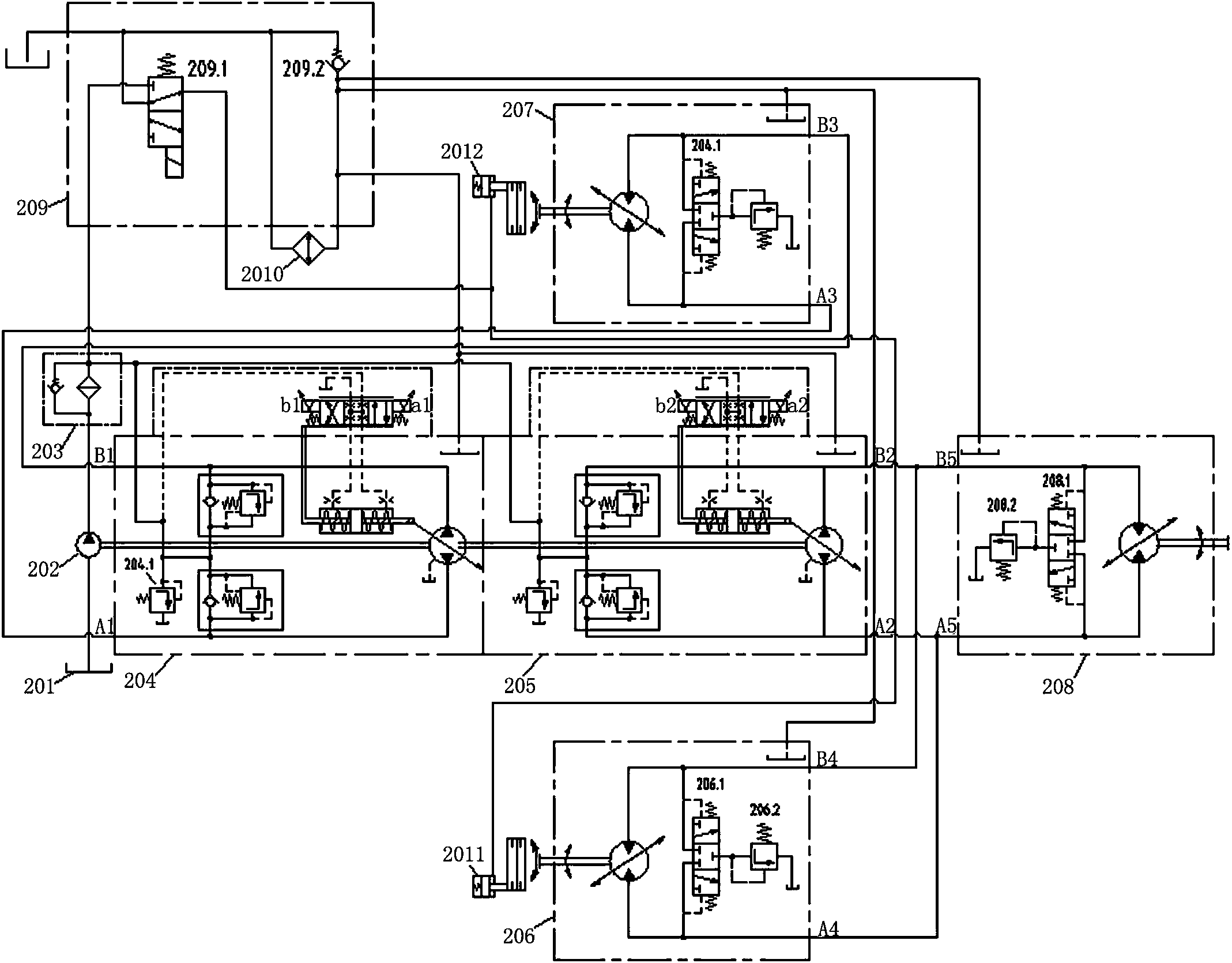 一种静液压推土机闭式绞车液压系统