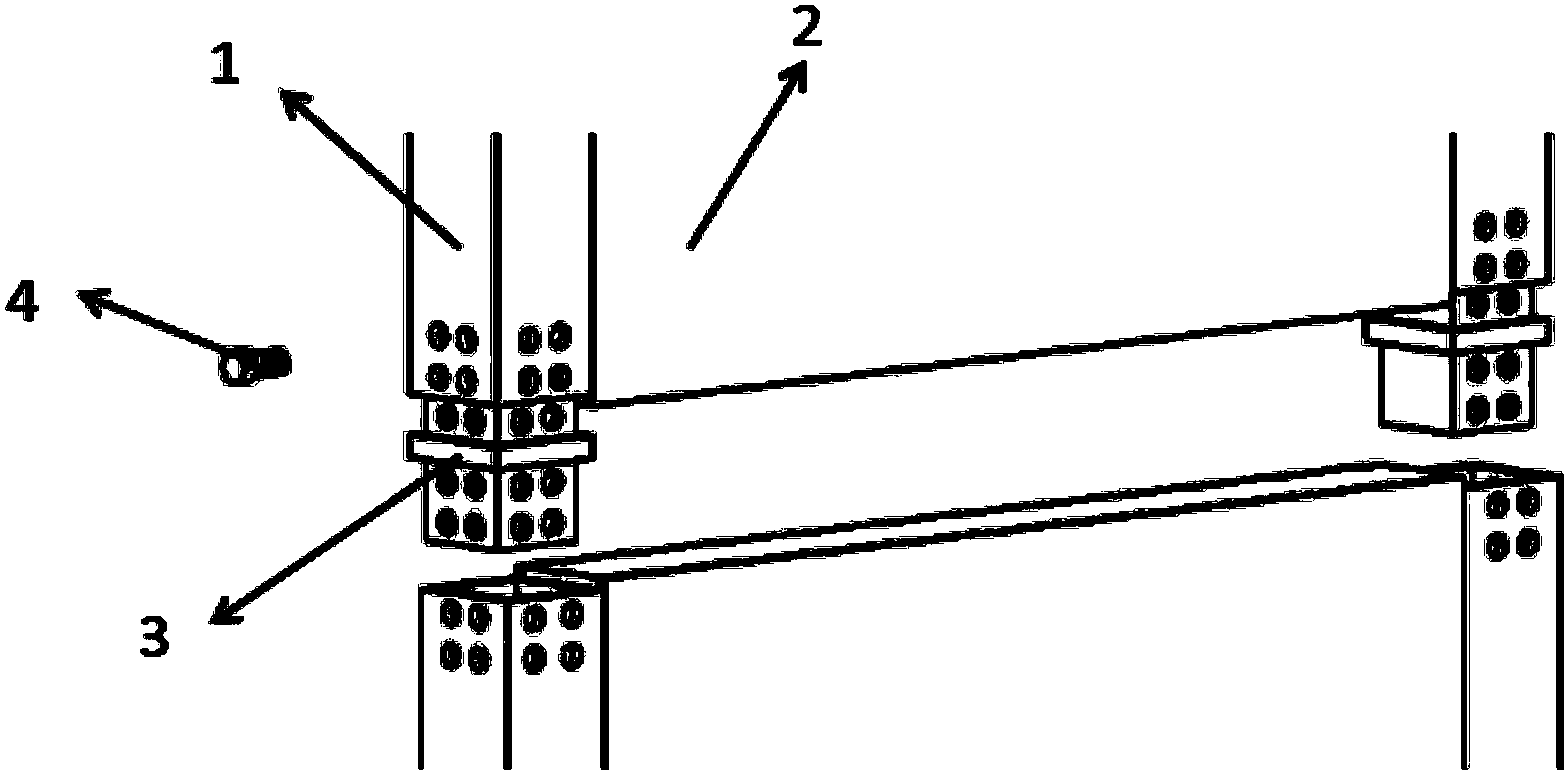 双钢板混凝土剪力墙边柱内衬管式连接节点结构