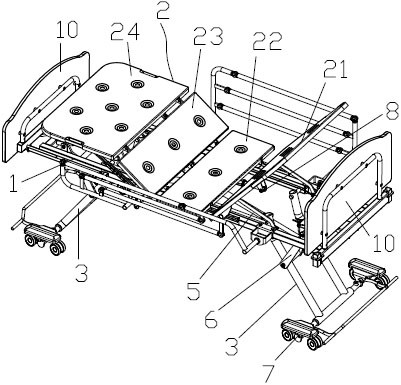 一种升降式病床