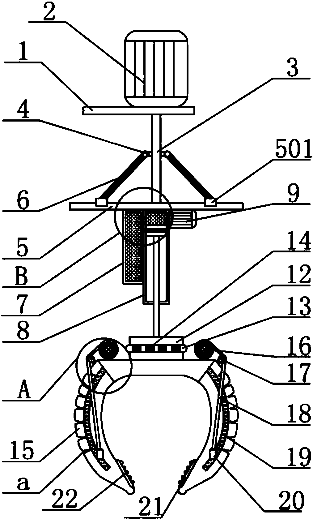 一种便于取货的机械抓手