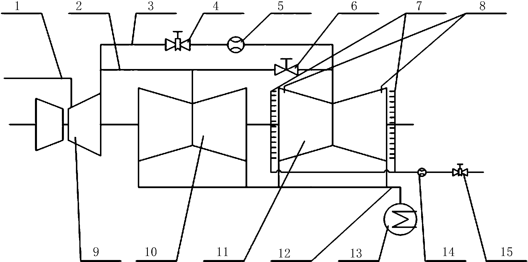 cn207598299u_一种多低压缸汽轮机低负荷单侧低压