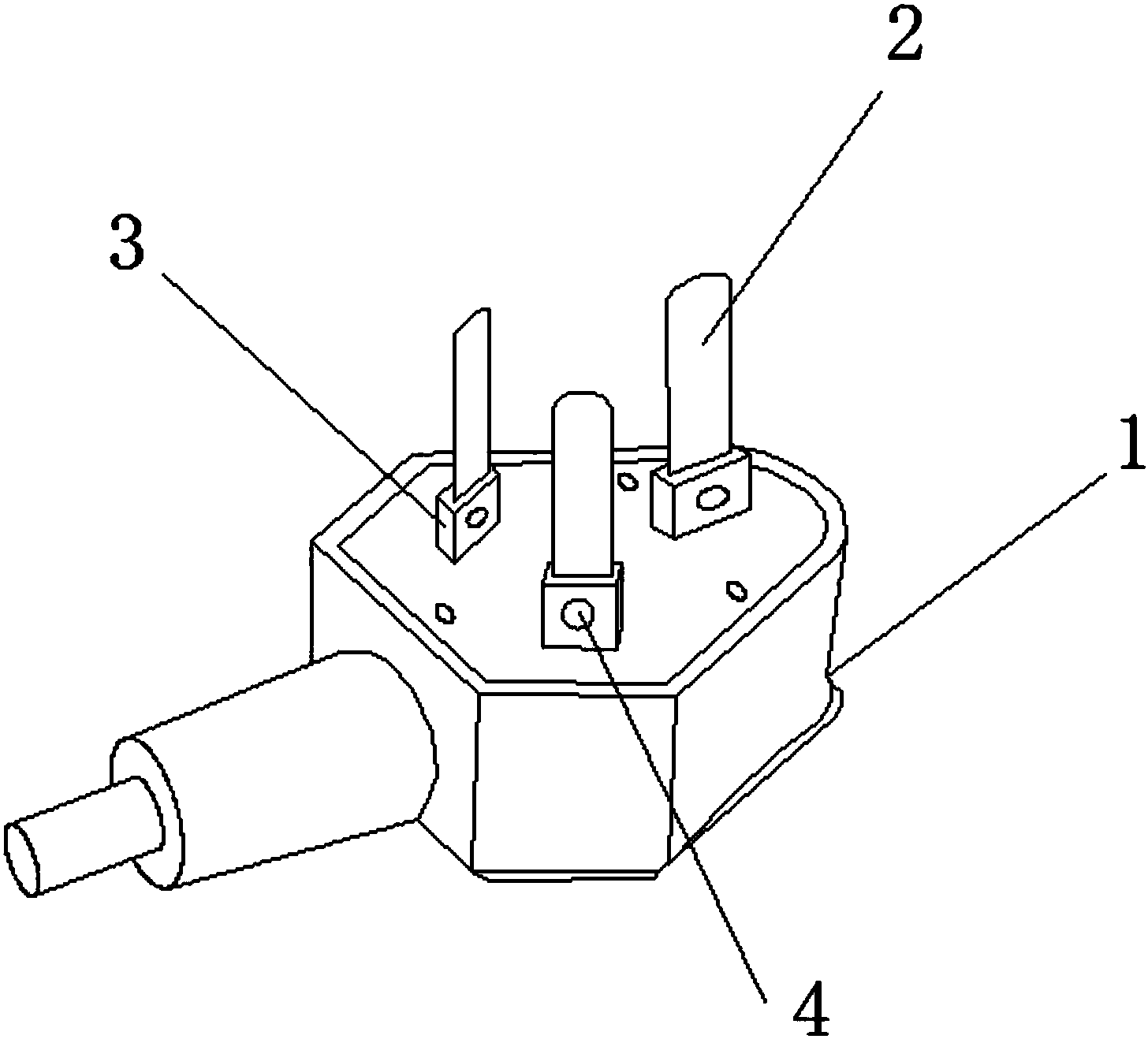 一种防松脱型电源线插头