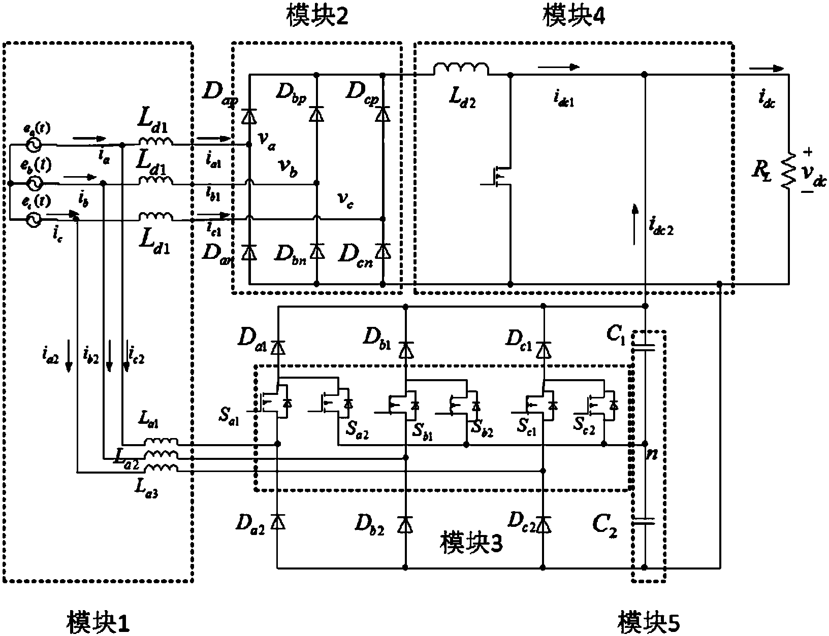 cn207603468u_一种单向混合型三相三电平整流器有效