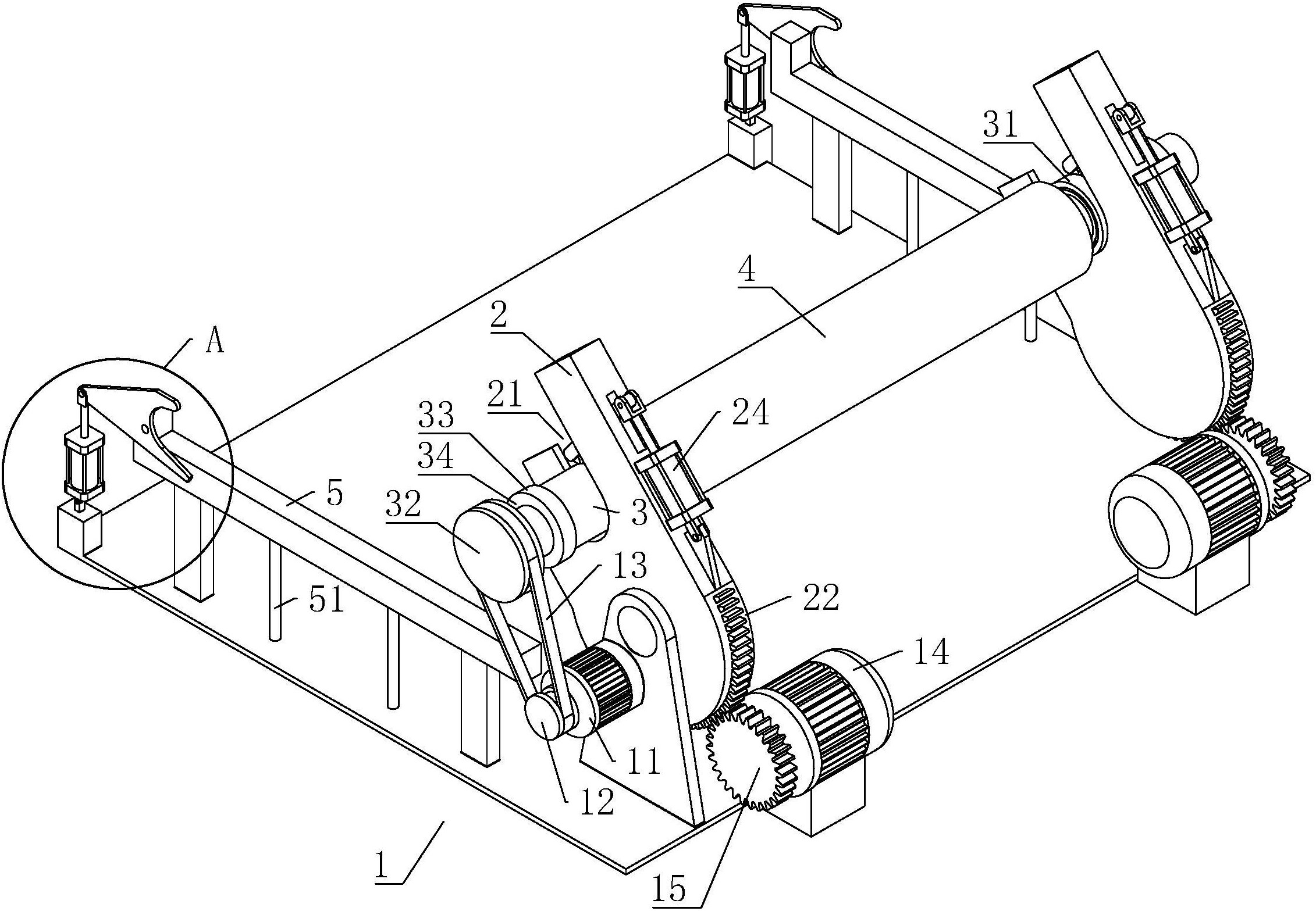 cn207618714u_一种纸张收卷机构有效