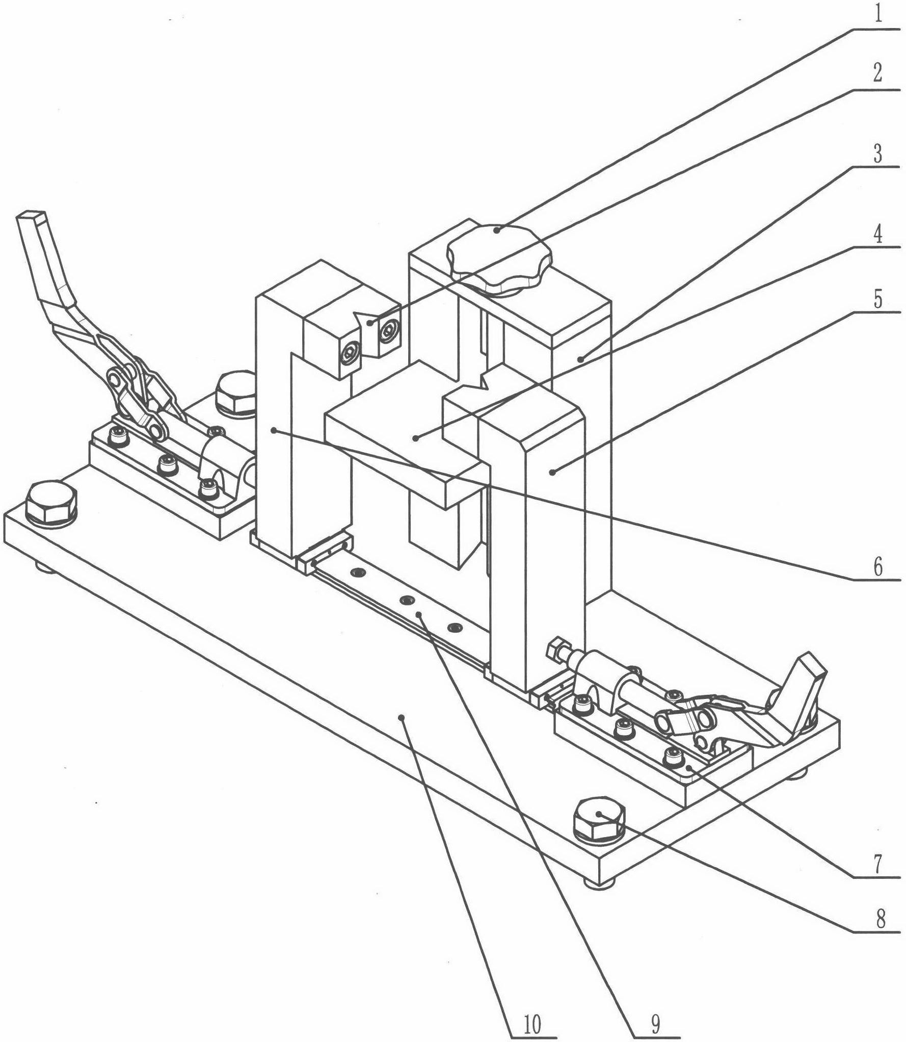 直线进给式铣床夹具图片