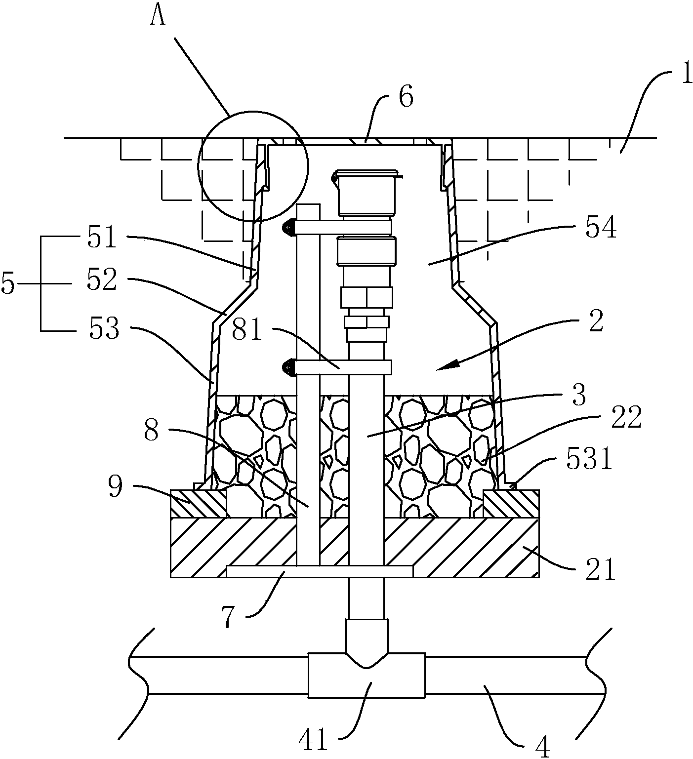 一种快速取水阀的安装结构