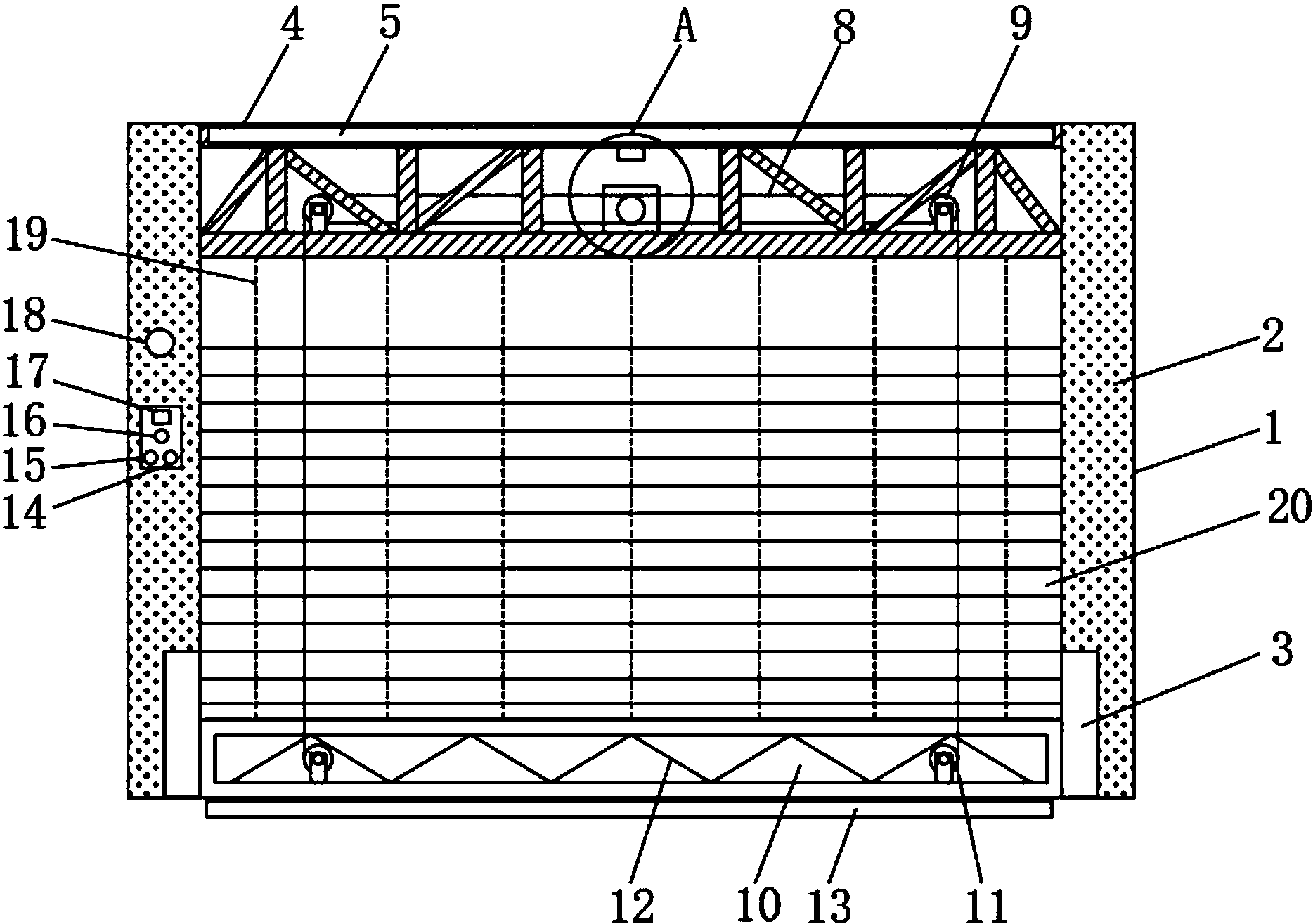 一种稳定性强的工业自动快速堆积门