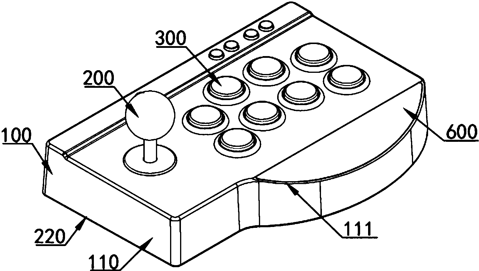 一种结构简单适合长时间操作的游戏摇杆