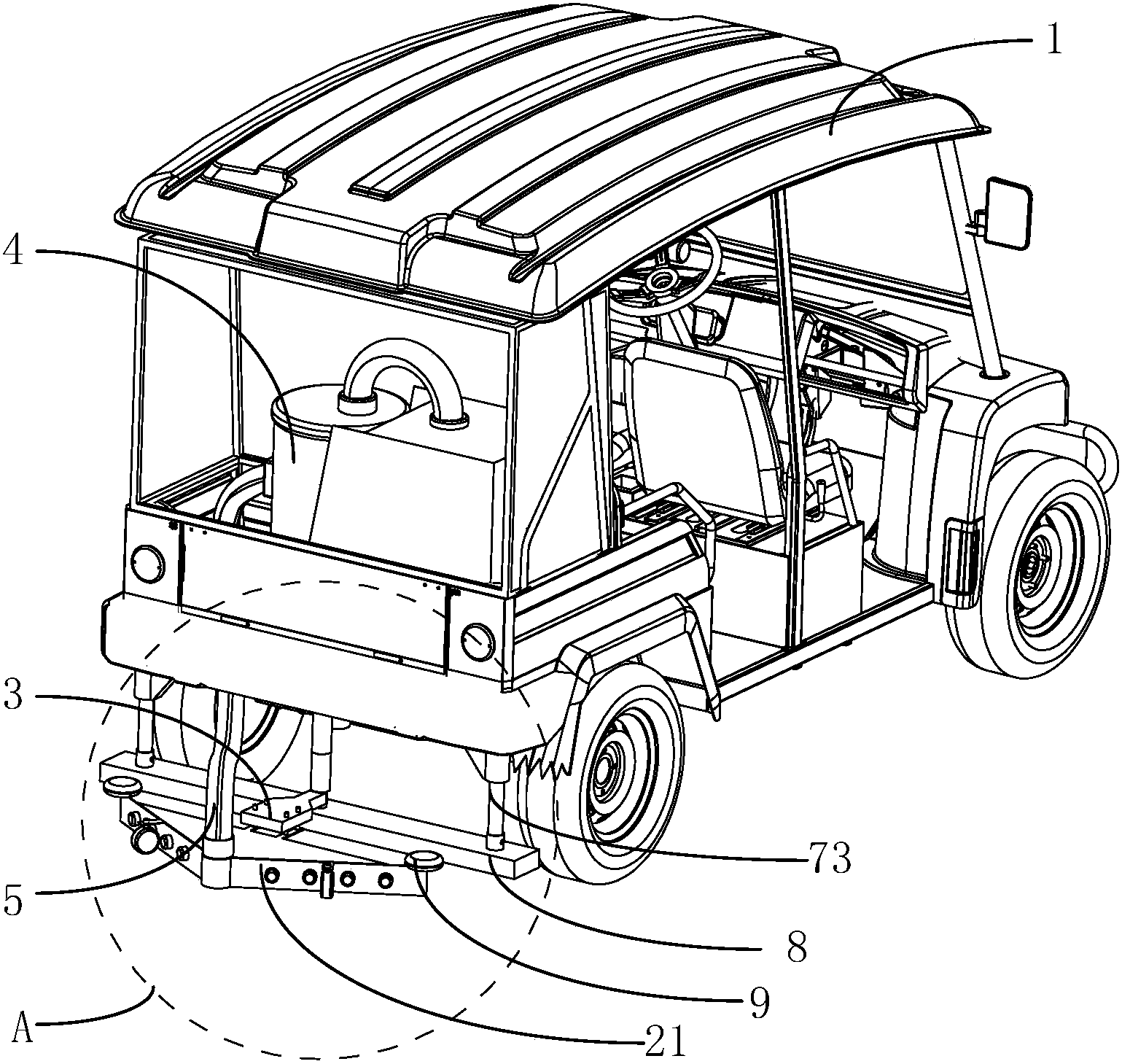 一种可升降吸尘车