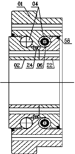 一种t形沟直角接触分体式变桨轴承