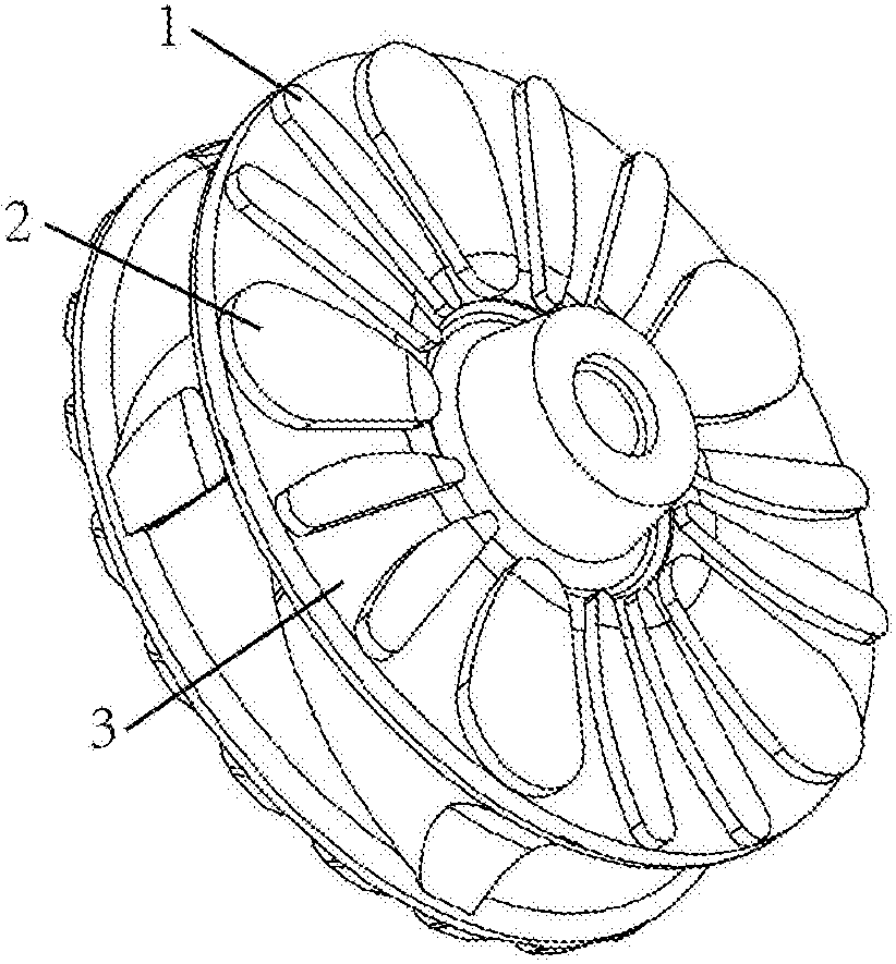 一种具有背叶片的叶轮