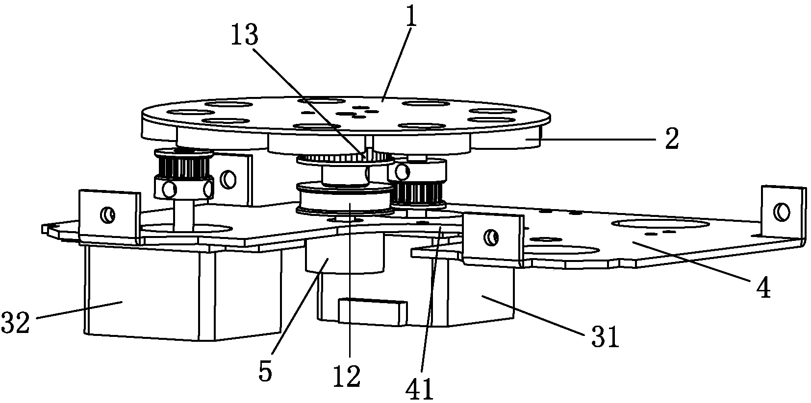 一种成像灯图案盘旋转结构
