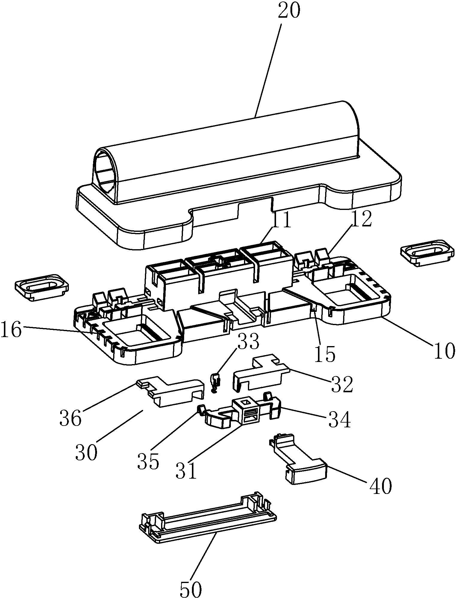 一键拆装的马桶盖板支座结构