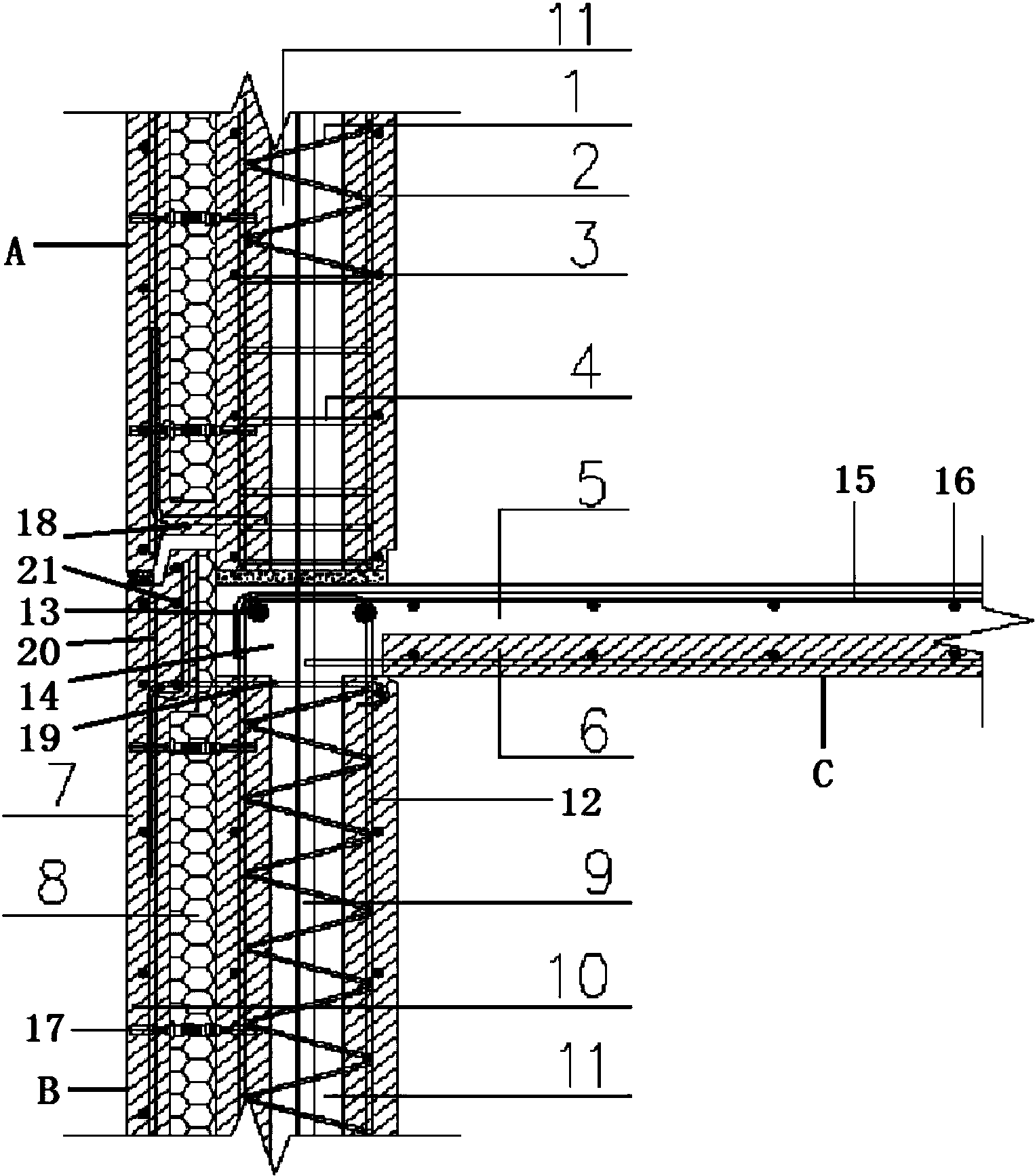 cn207739391u_叠合墙与水平构件连接节点有效
