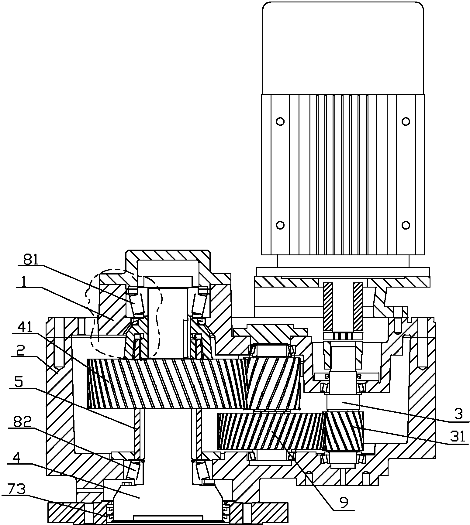 一种无漏油立式专用减速机