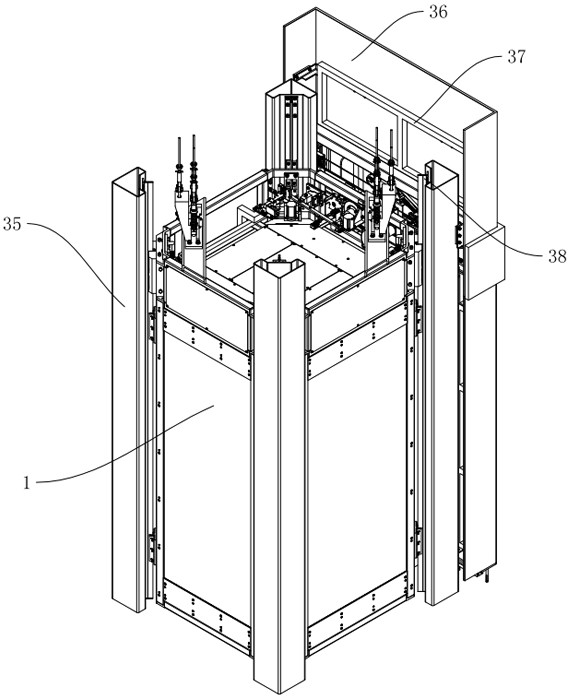 电梯的缺陷,包括井道竖梁和井道横梁相互拼接固定而成框架结构,轿厢