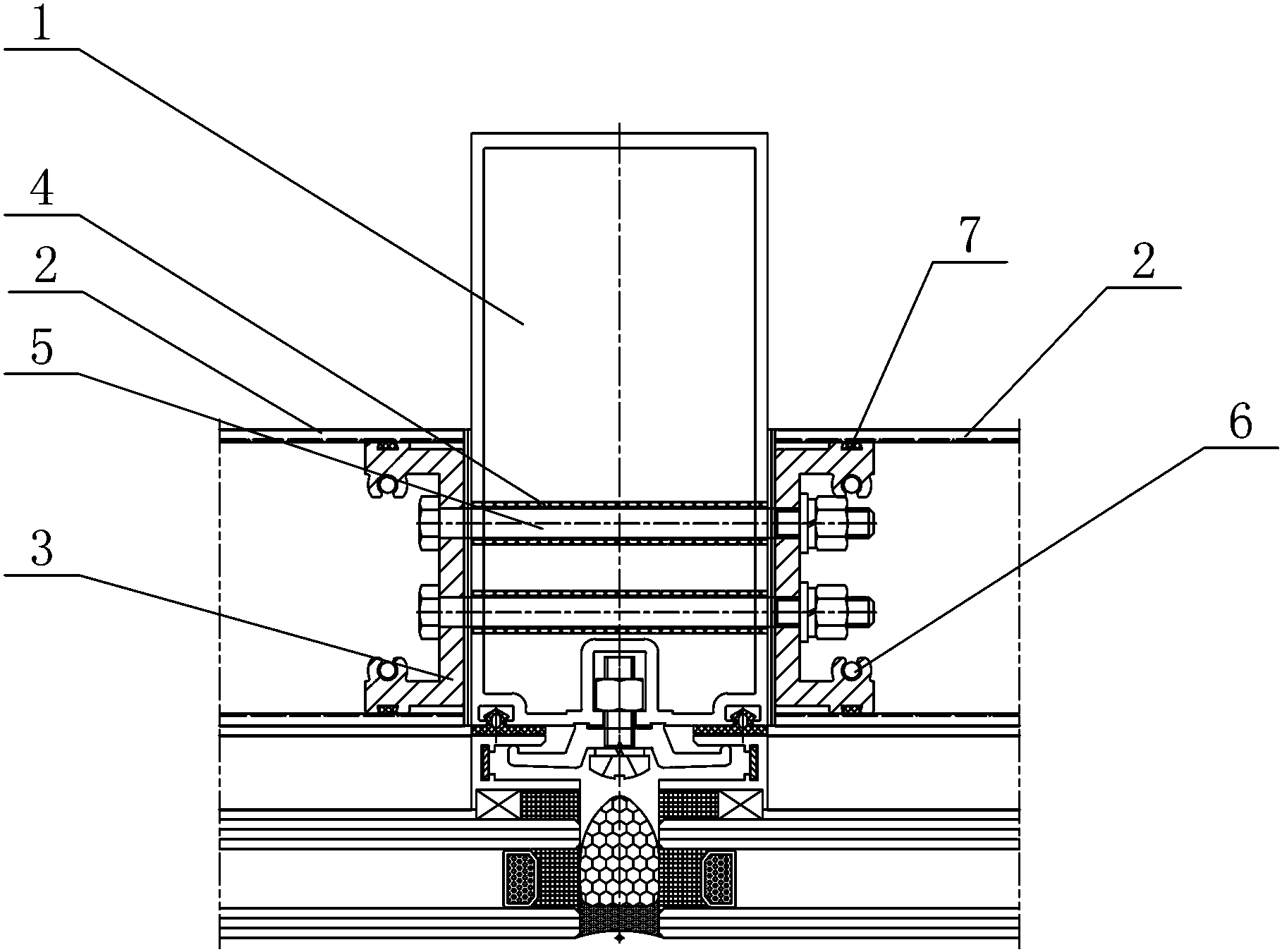 cn207829253u_幕墙横框与竖框插芯式连接结构失效