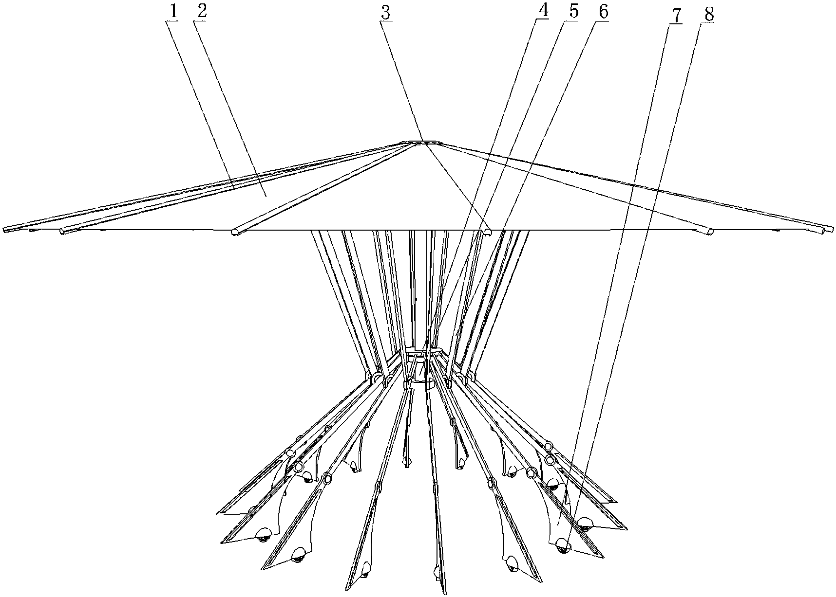 cn207829535u_移动自行车棚失效