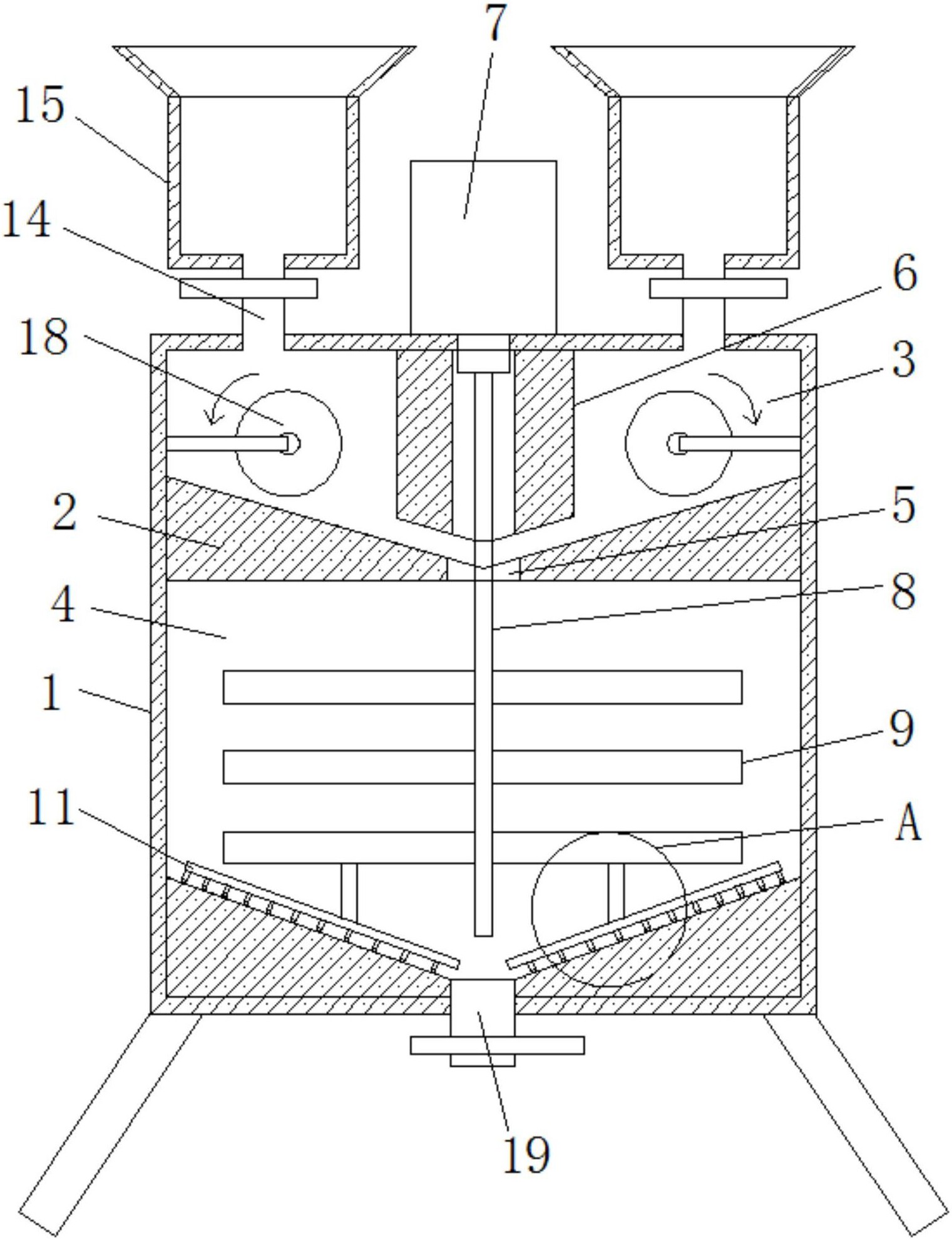 cn207856756u_一種用於水溶肥生產的均化混合器有效