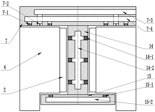 浮动子骨架和下气浮导轨平板,它们从上到下依次连接构成"工"字型结构