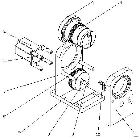 一种旋转任意角度的结构
