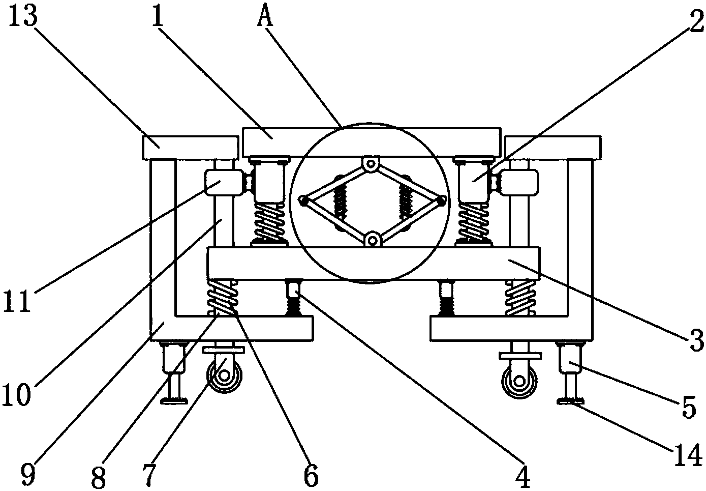 cn207900659u_一种数控机床用减震底座有效