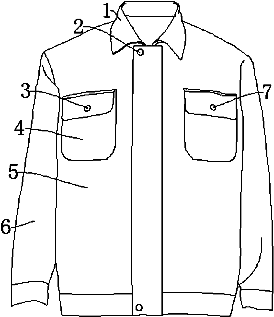 cn207948963u_一种具有防火功能的工作服有效