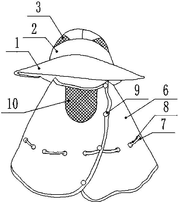 一种多功能大檐帽