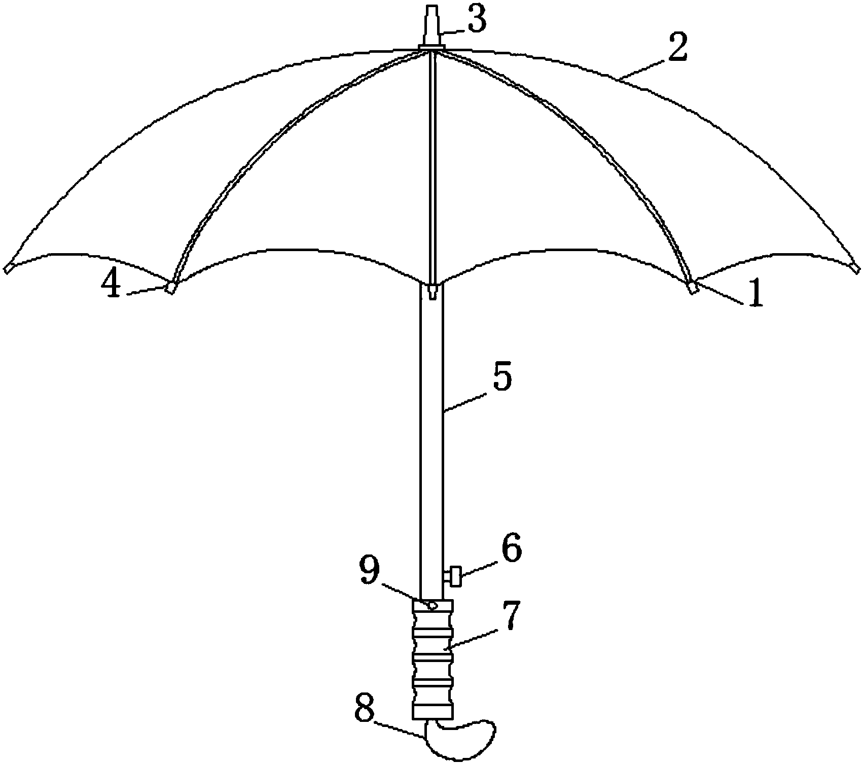 伞的结构简图图片