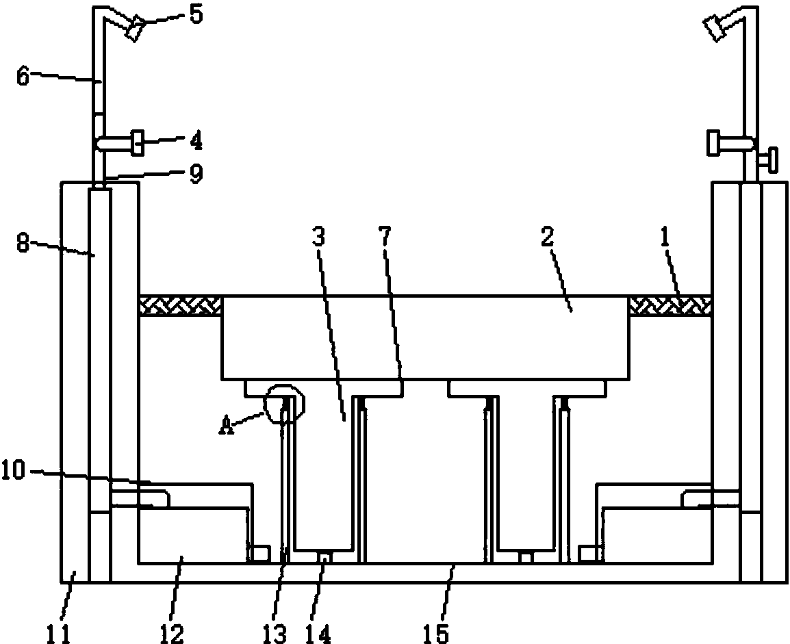 cn207955590u_一种钢结构搅拌车冲洗台有效
