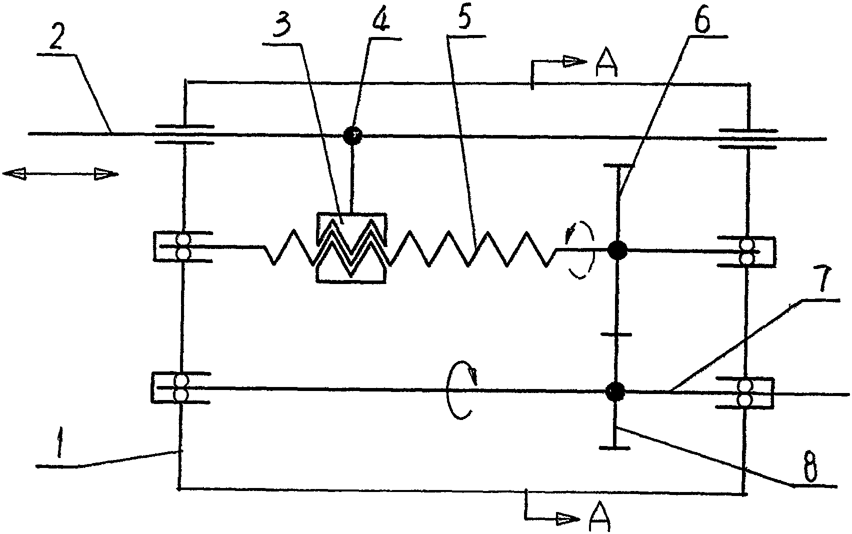 缽苗移栽機缽苗箱往返間歇橫移驅動機構屬於農業機械;在旋轉動力輸入