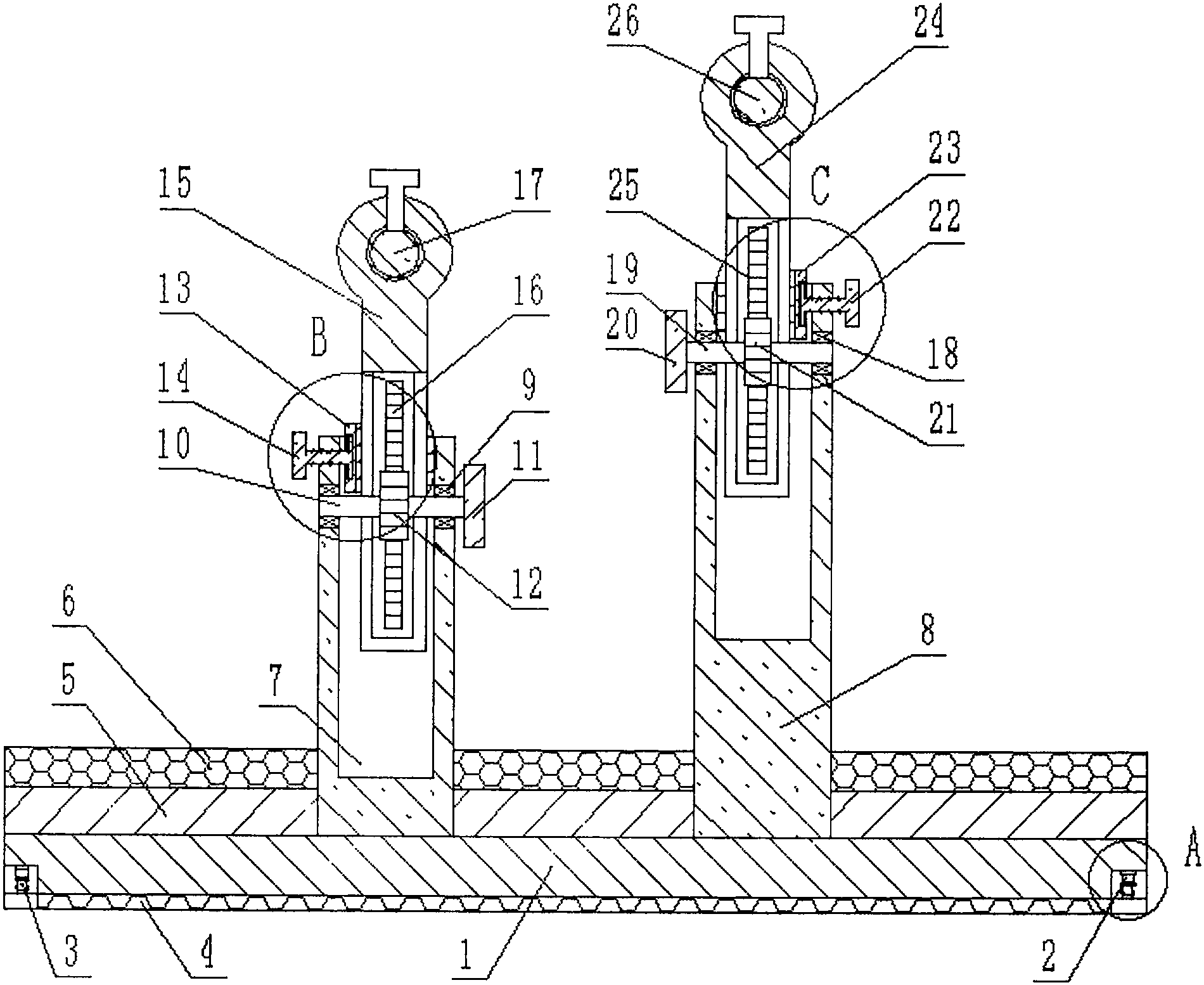 一种可调节体操高低杠