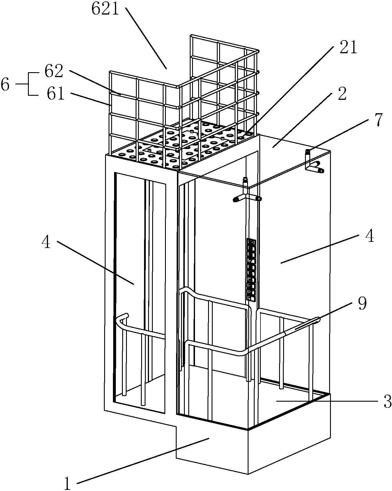 cn207973372u_一种观光电梯轿厢有效