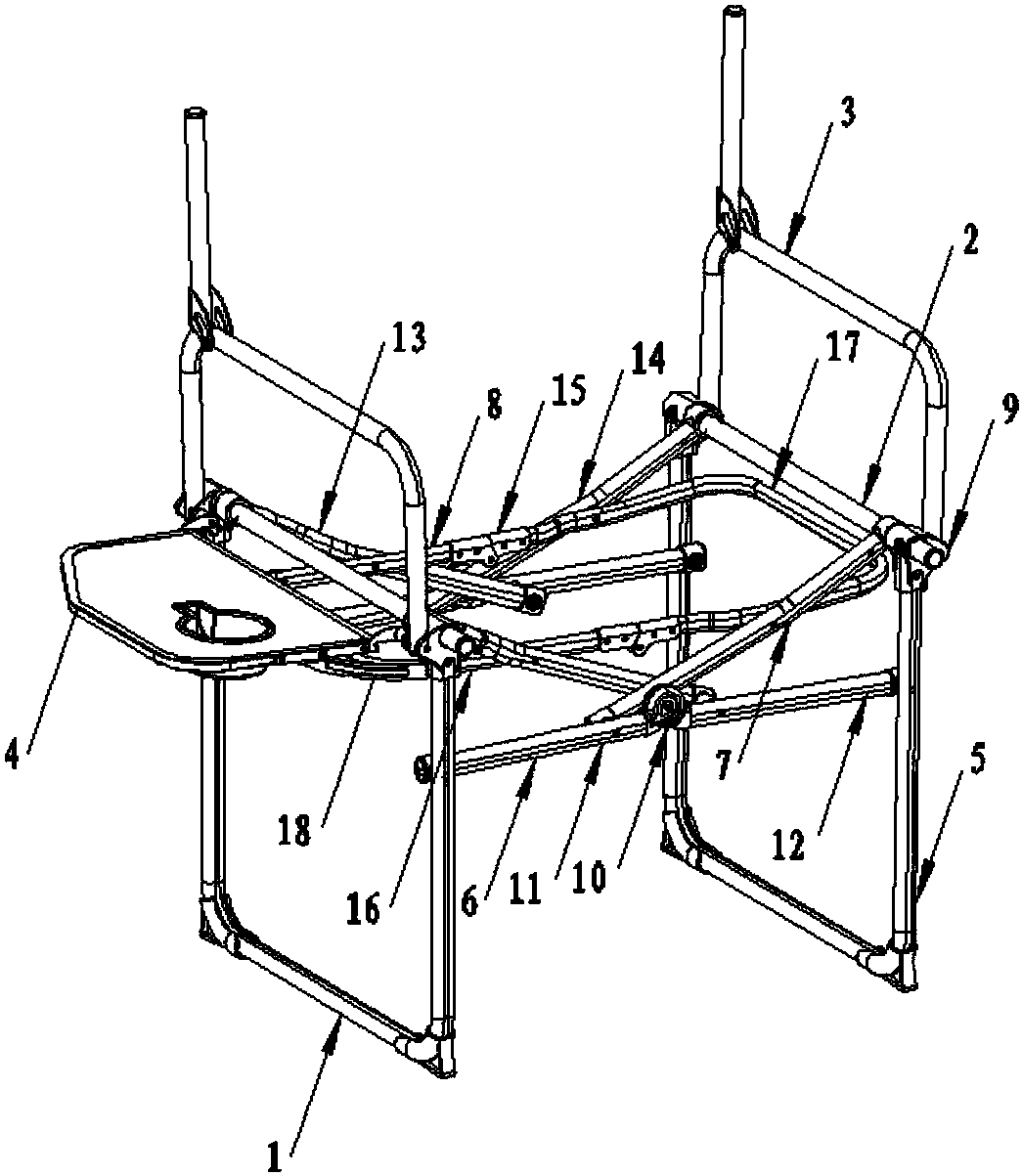 折叠椅机构运动简图图片