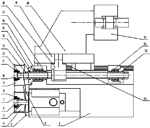 一种转塔式六角车床横向进给机构