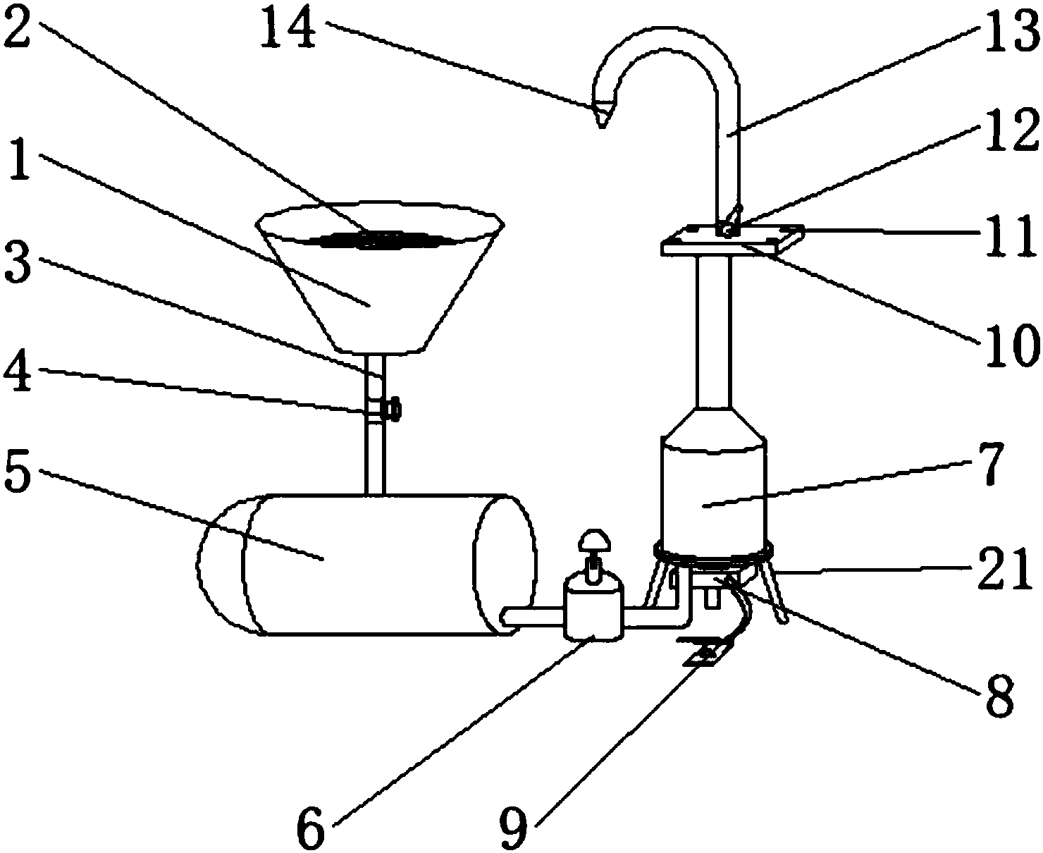 一种新型冷却液回流装置