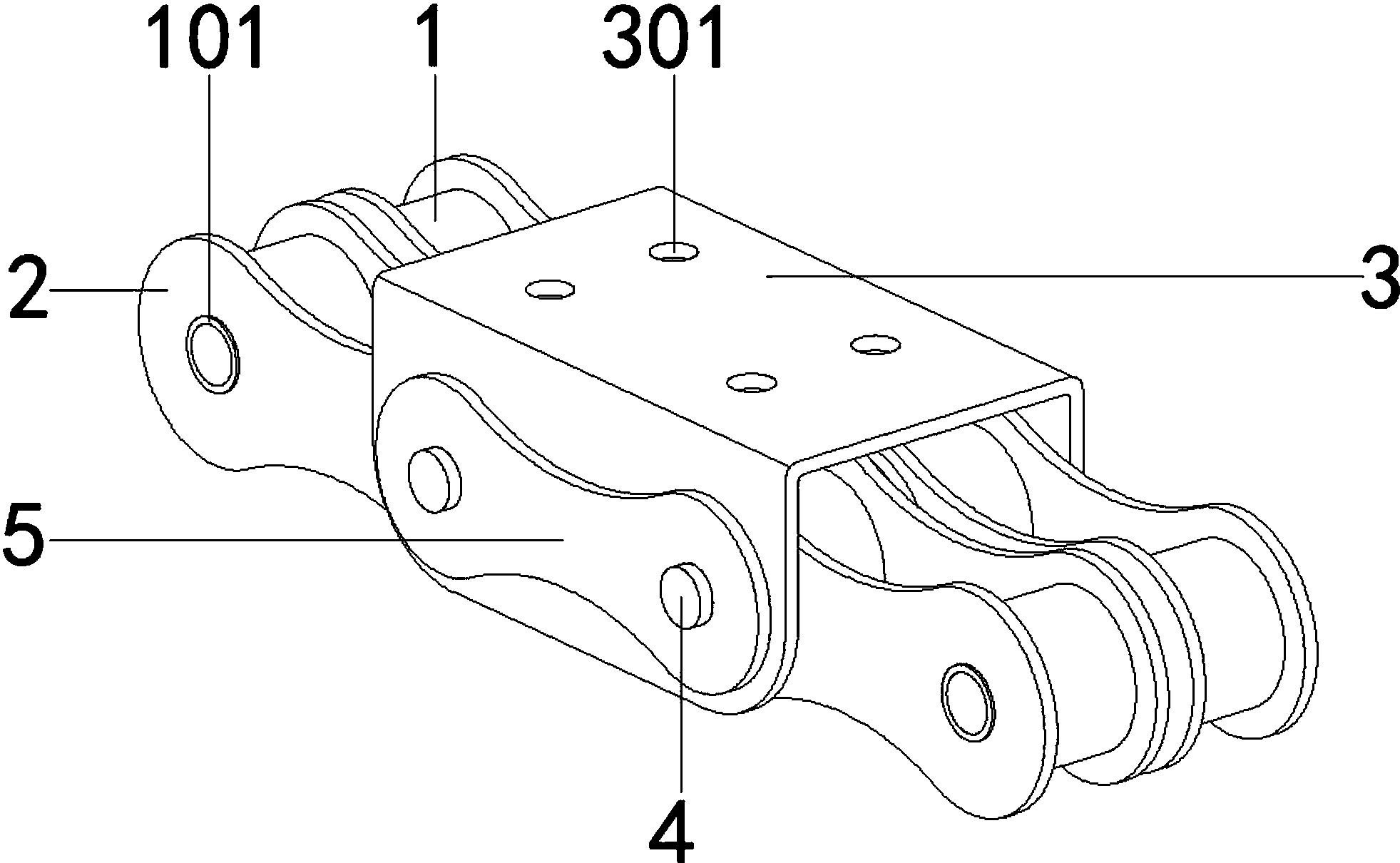 cn207985919u_一种带u型附件的双排滚子输送链有效