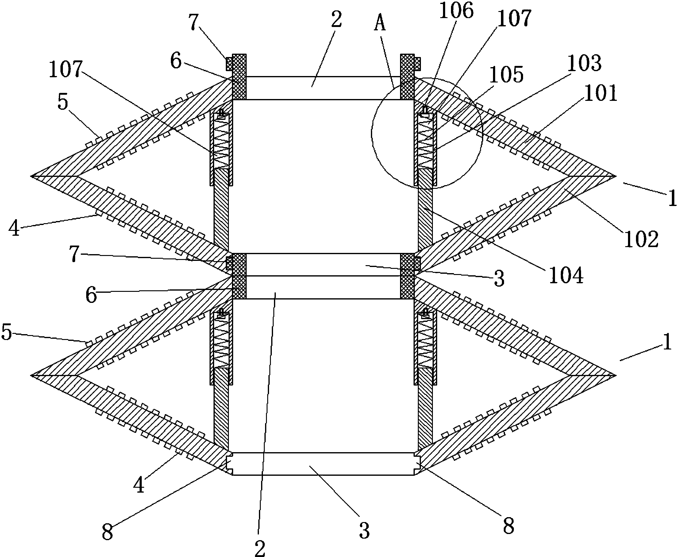 一种带定位的碟形弹簧