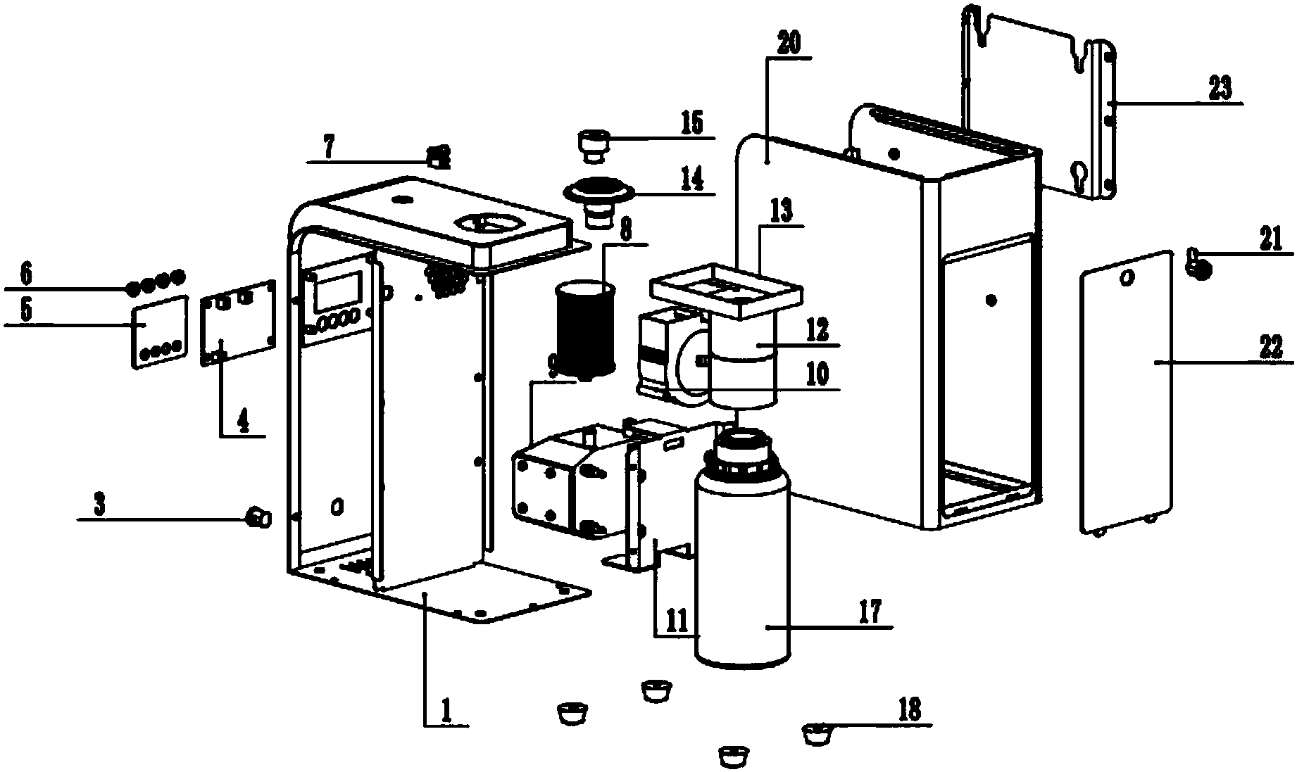一种低噪声的压缩空气雾化式扩香机