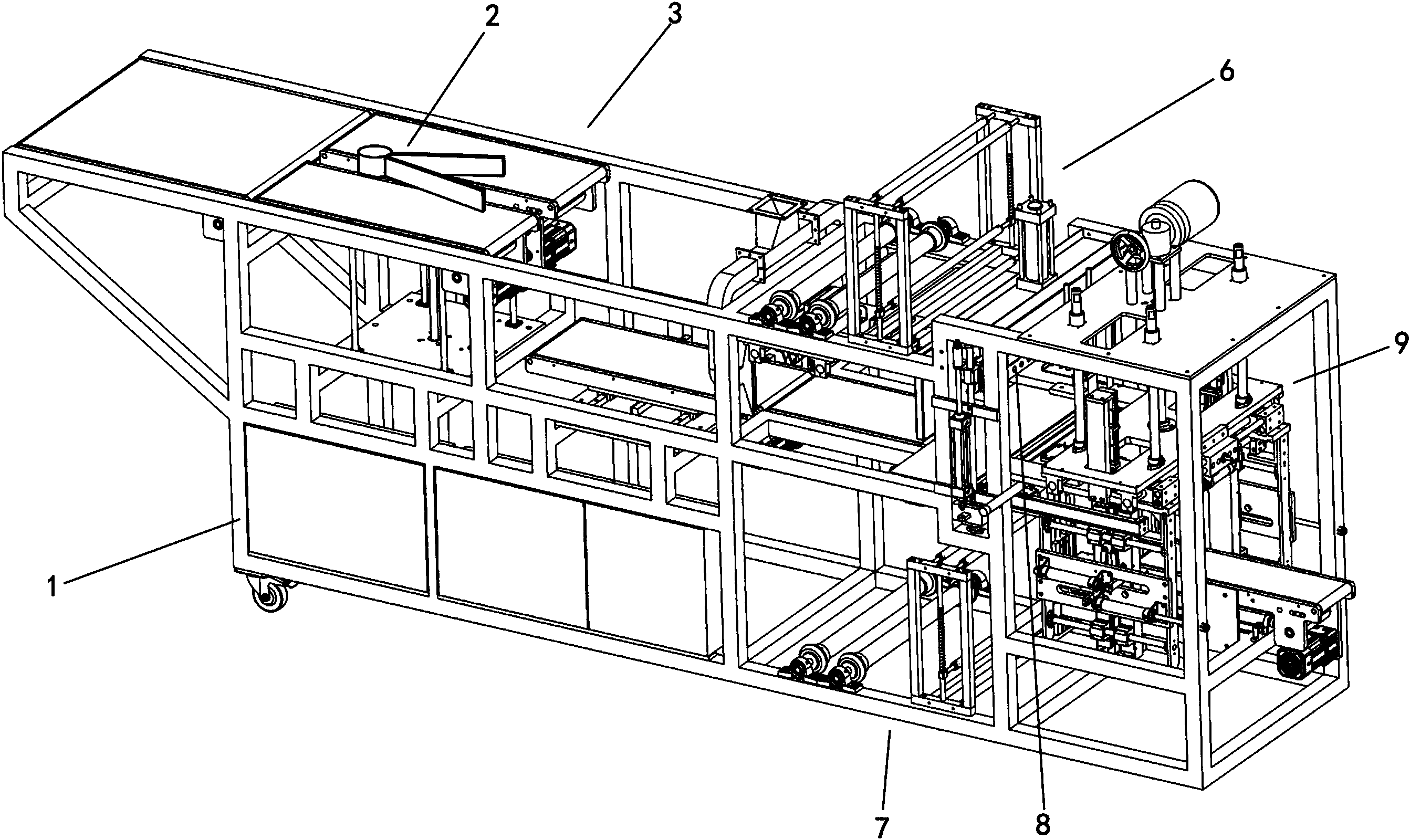 cn208021808u_环保快餐容器自动包装机有效