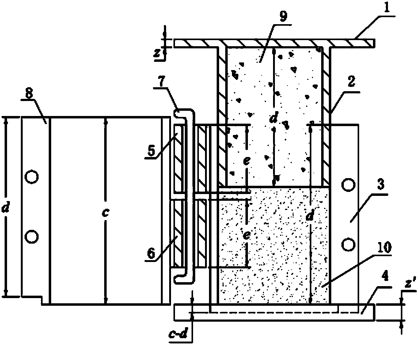 一种半圆形钢套筒铰接式砂筒临时支座