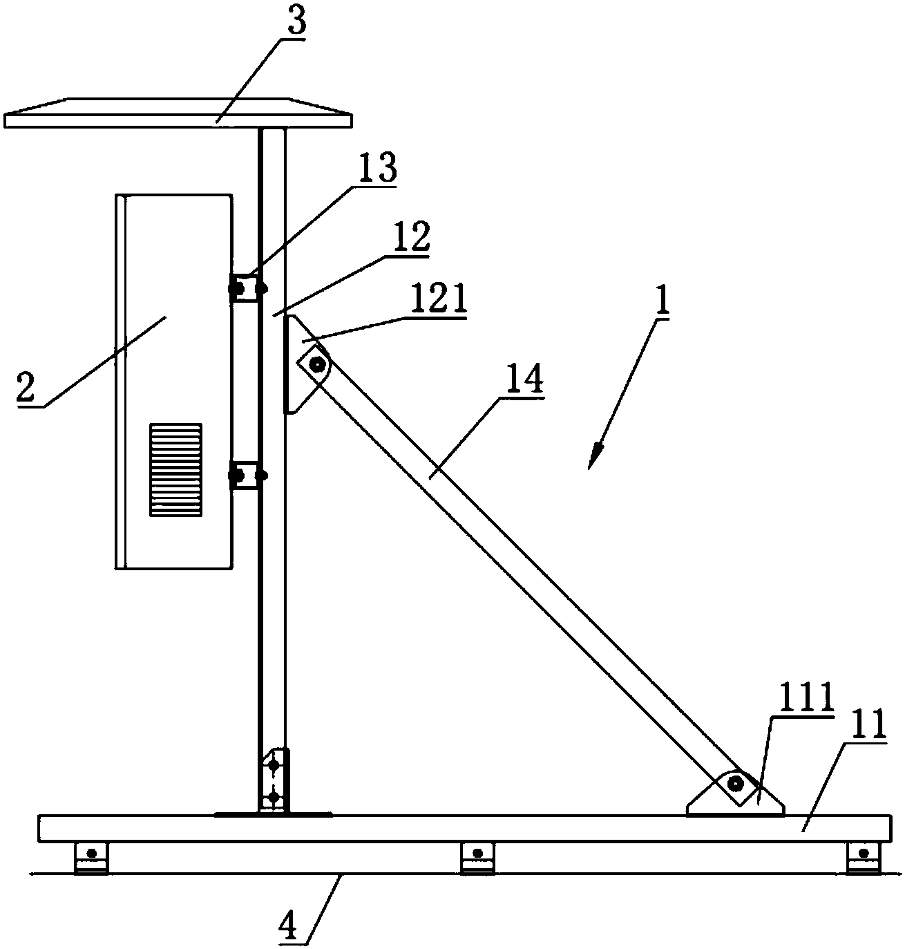 一种屋面光伏电站逆变器固定支架结构