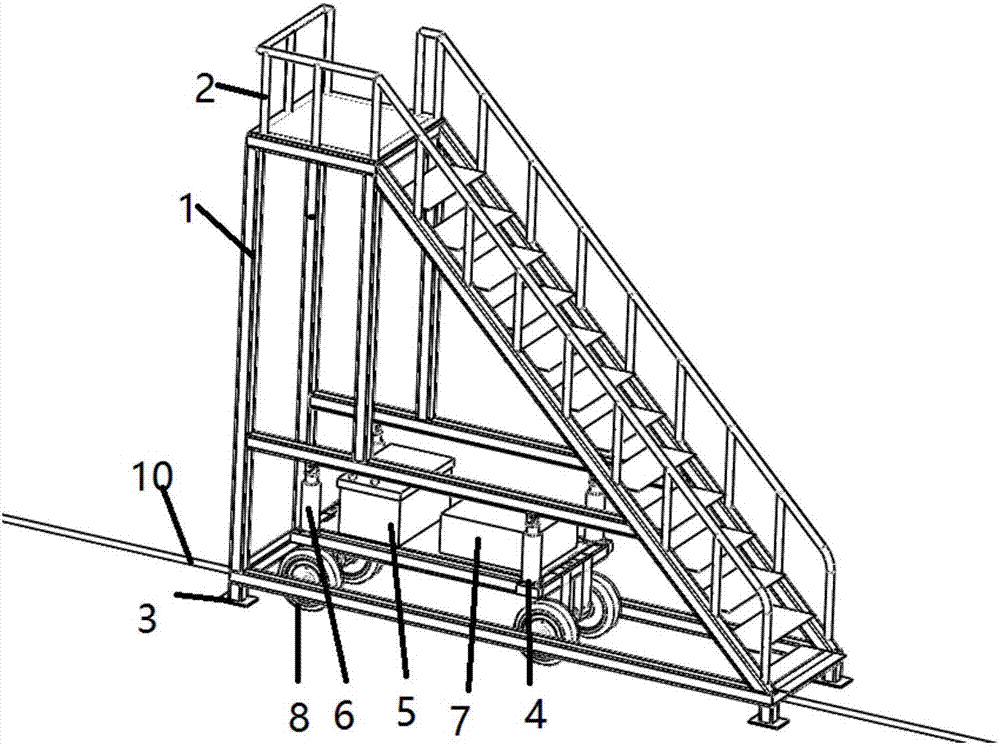 一种电动式跨座单轨登车梯系统