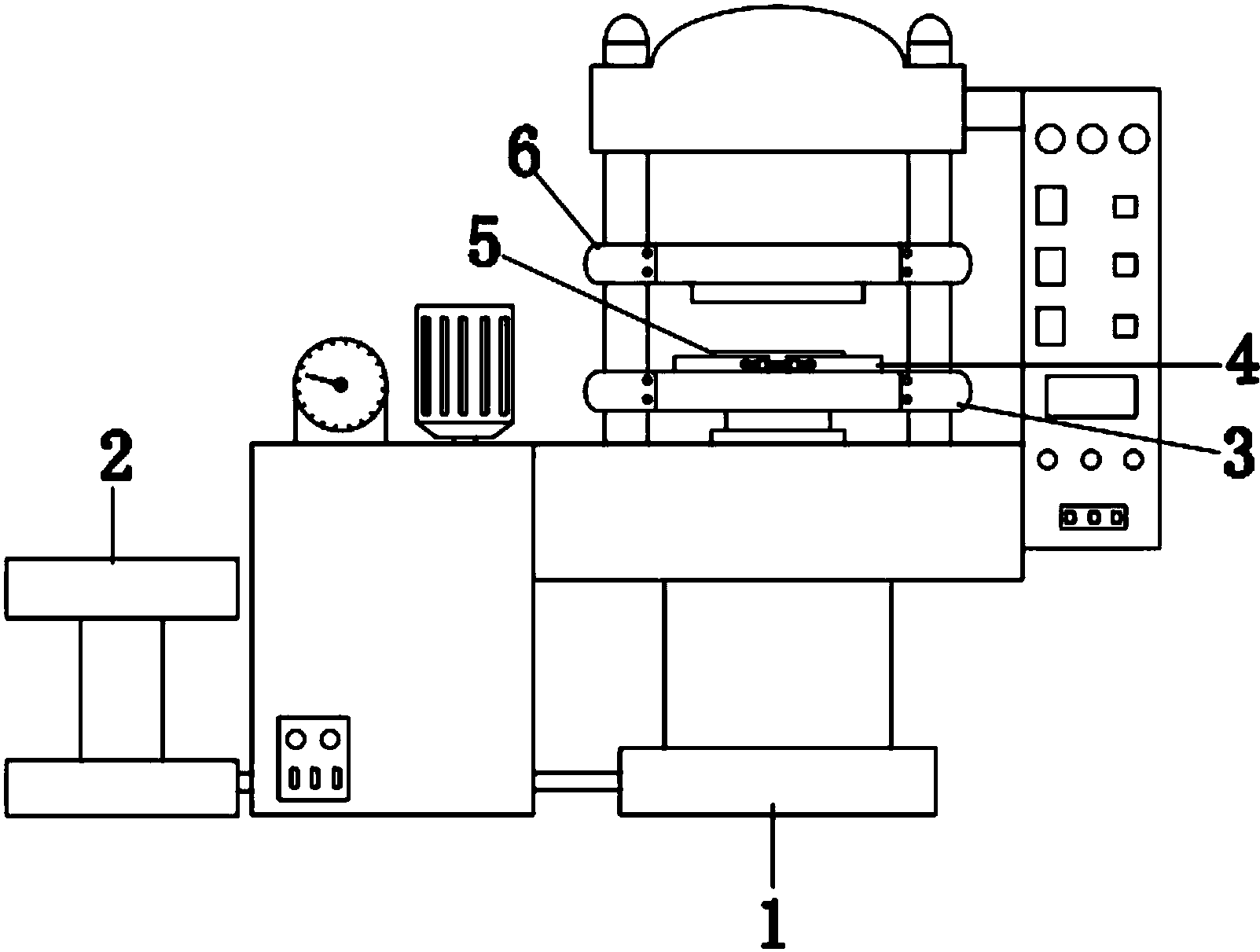 cn208100865u_一种具有液压顶升工作台的平板硫化机有效