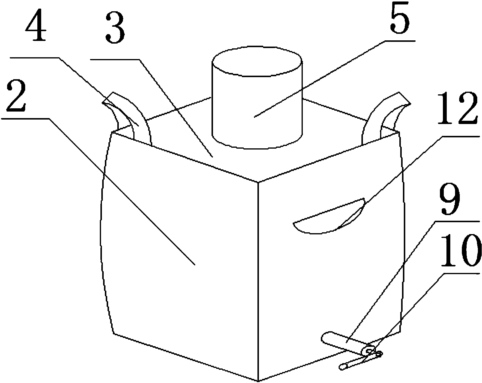 cn208102912u_一种用于钾长石50kg小包装的吊装吨袋有效